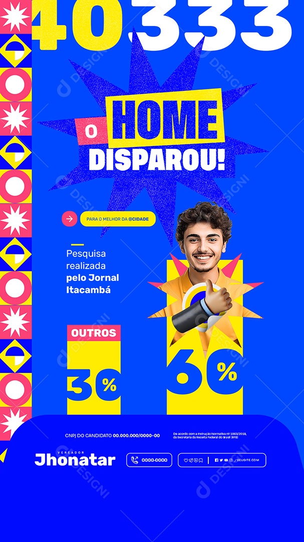 Story Política O Home Disparou Social Media PSD Editável