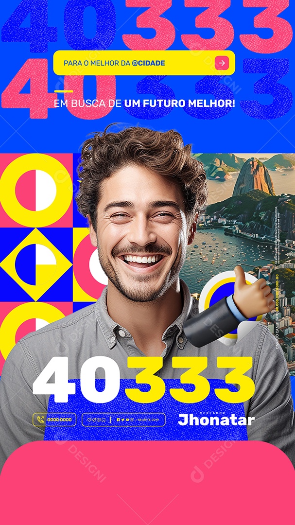 Story Política Para o Melhor da Cidade Prefeito Jhonatar Social Media PSD Editável