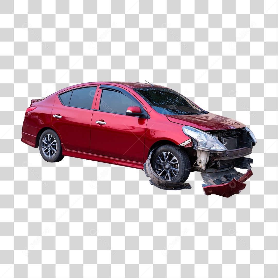 Carro Batido Amassado PNG Transparente