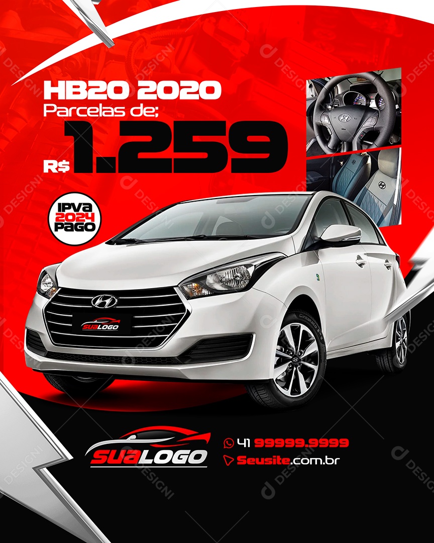 Social Media Concessionária HB20 2020 PSD Editável