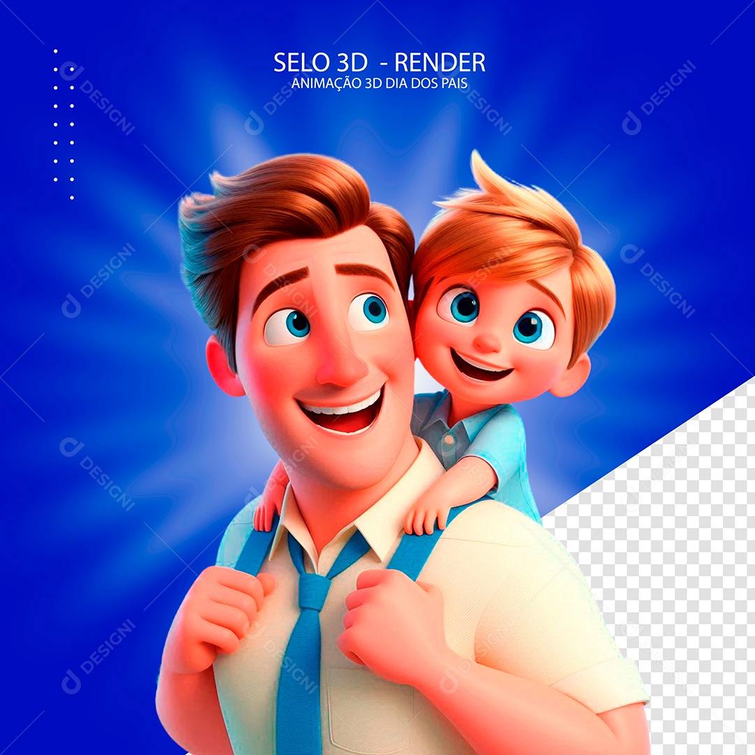 Animação 3D Dia dos Pais PSD