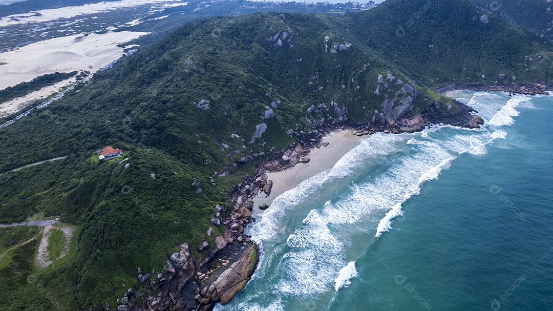 Mountains and sea view beautiful beach of Joaquina