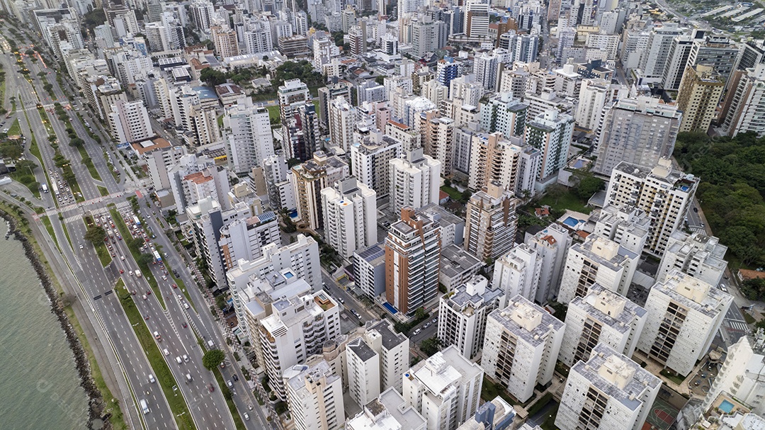 Vista aérea da cidade de Florianópolis