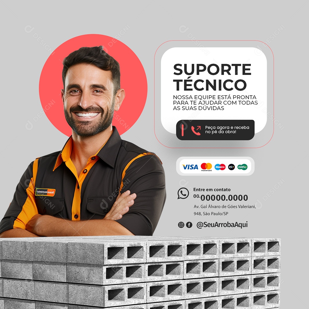 Social Media PSD Technical Support Editable