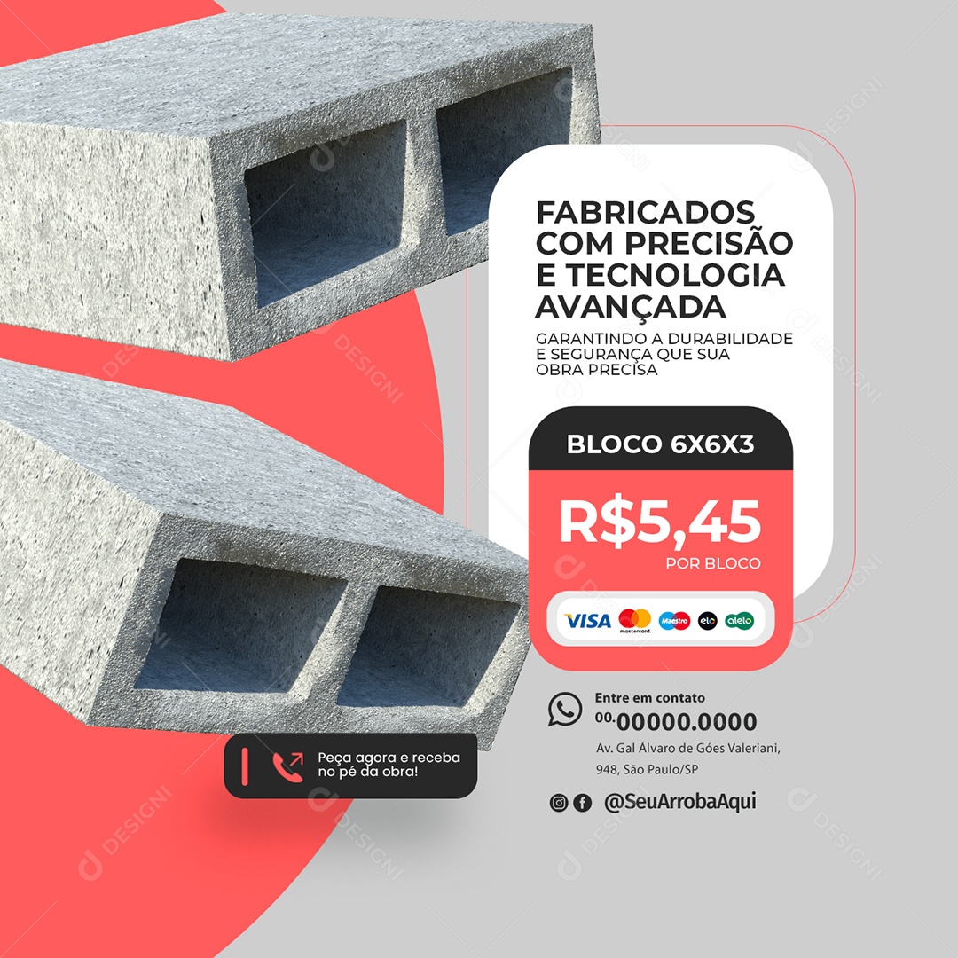 Fabricados com Precisão e Tecnologia Avançada Social Media PSD Editável