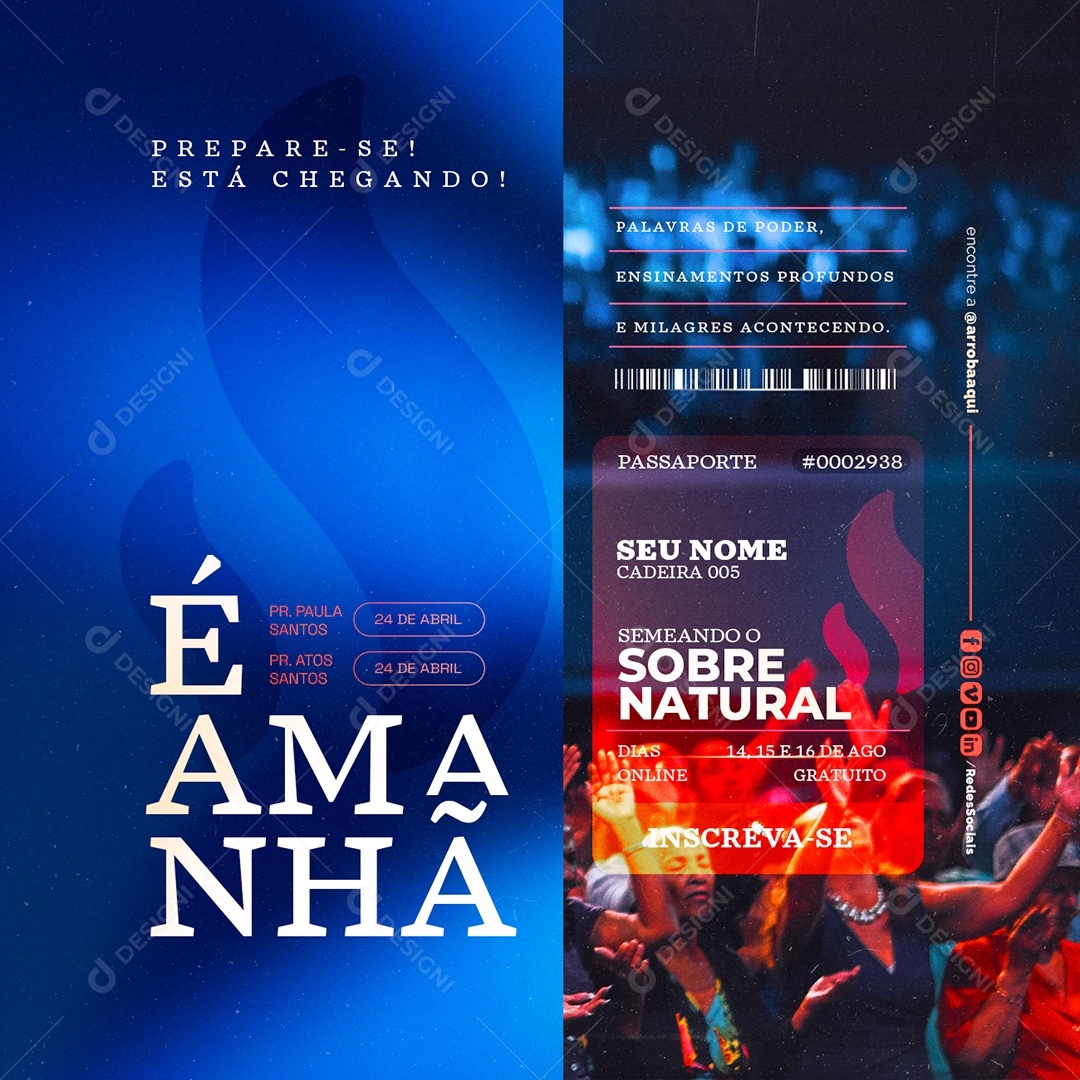 Prepare-se está Chegando Social Media PSD Editável