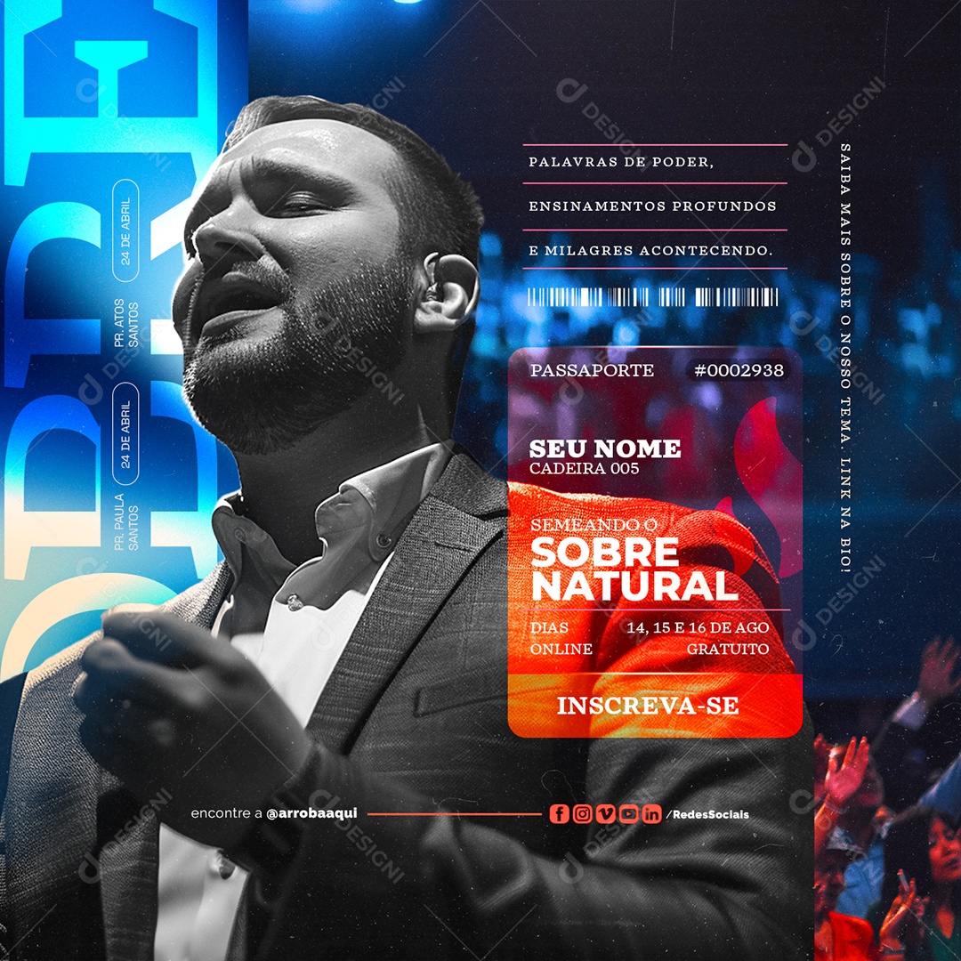 Sobre Natural Social Media PSD Editável