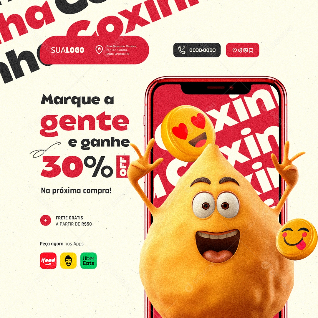 Maque a Gente e Ganhe Desconto na Próxima Compra Social Media PSD Editável