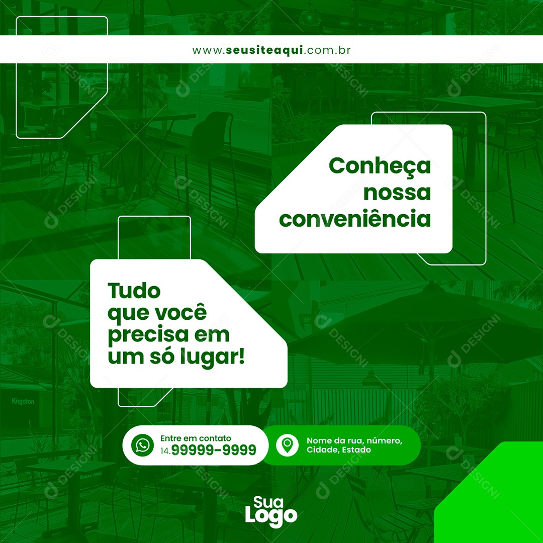 Posto de Combustível Conheça Nossa Conveniência Social Media PSD Editável