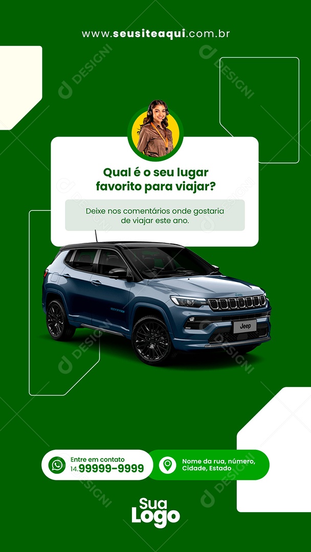 Story Social Media Posto de Combustível Qual é o Seu Lugar PSD Editável