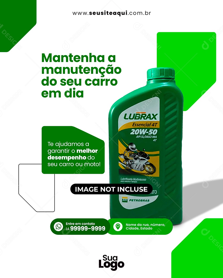 Social Media Posto de Combustível Mantenha a Manutenção do Seu Carro PSD Editável