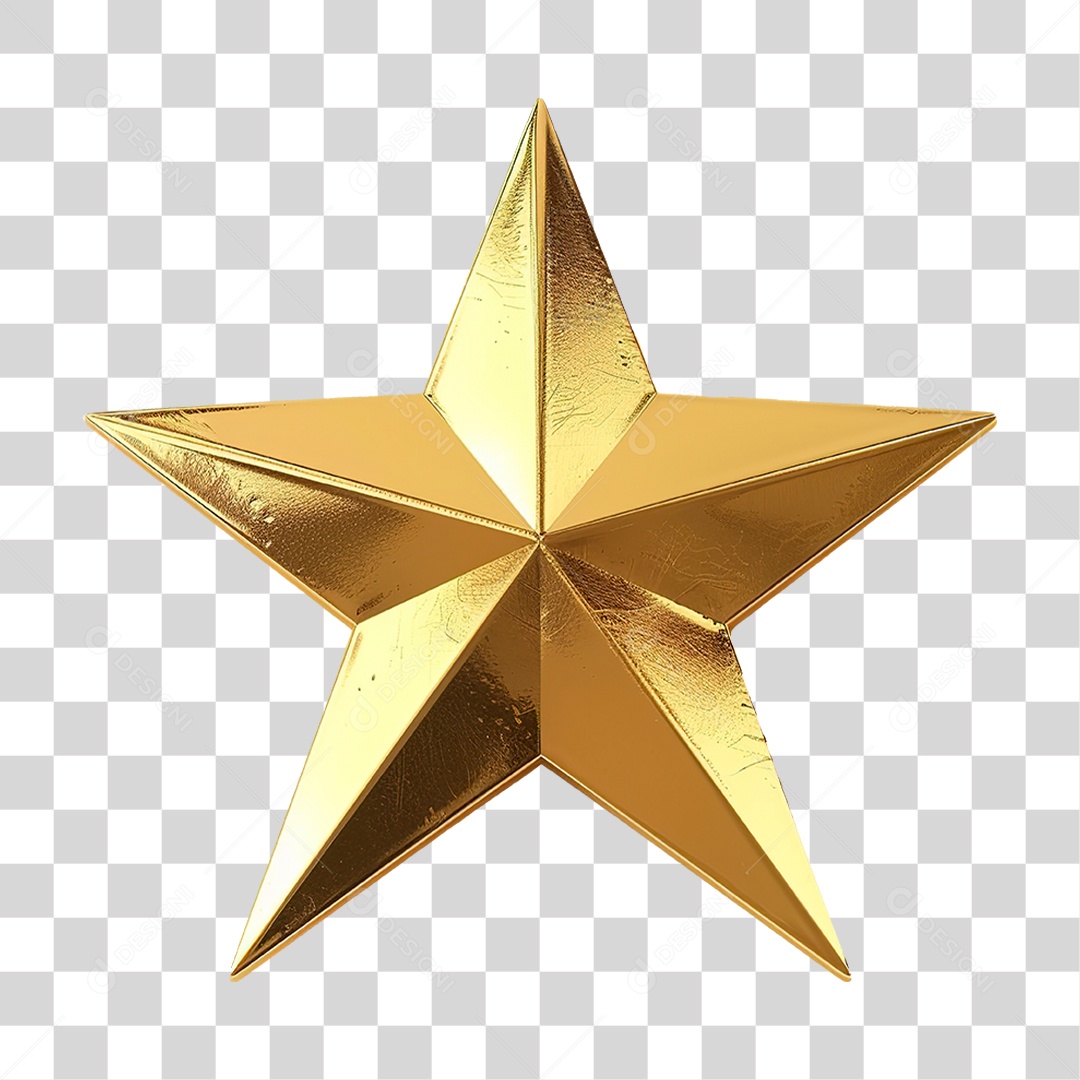 Estrela Dourada PNG Transparente