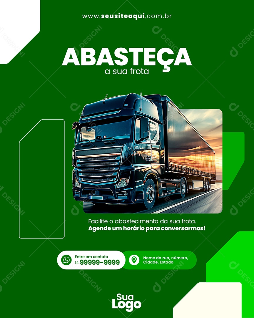 Social Media Posto de Combustível Abasteça a Sua Foto PSD Editável