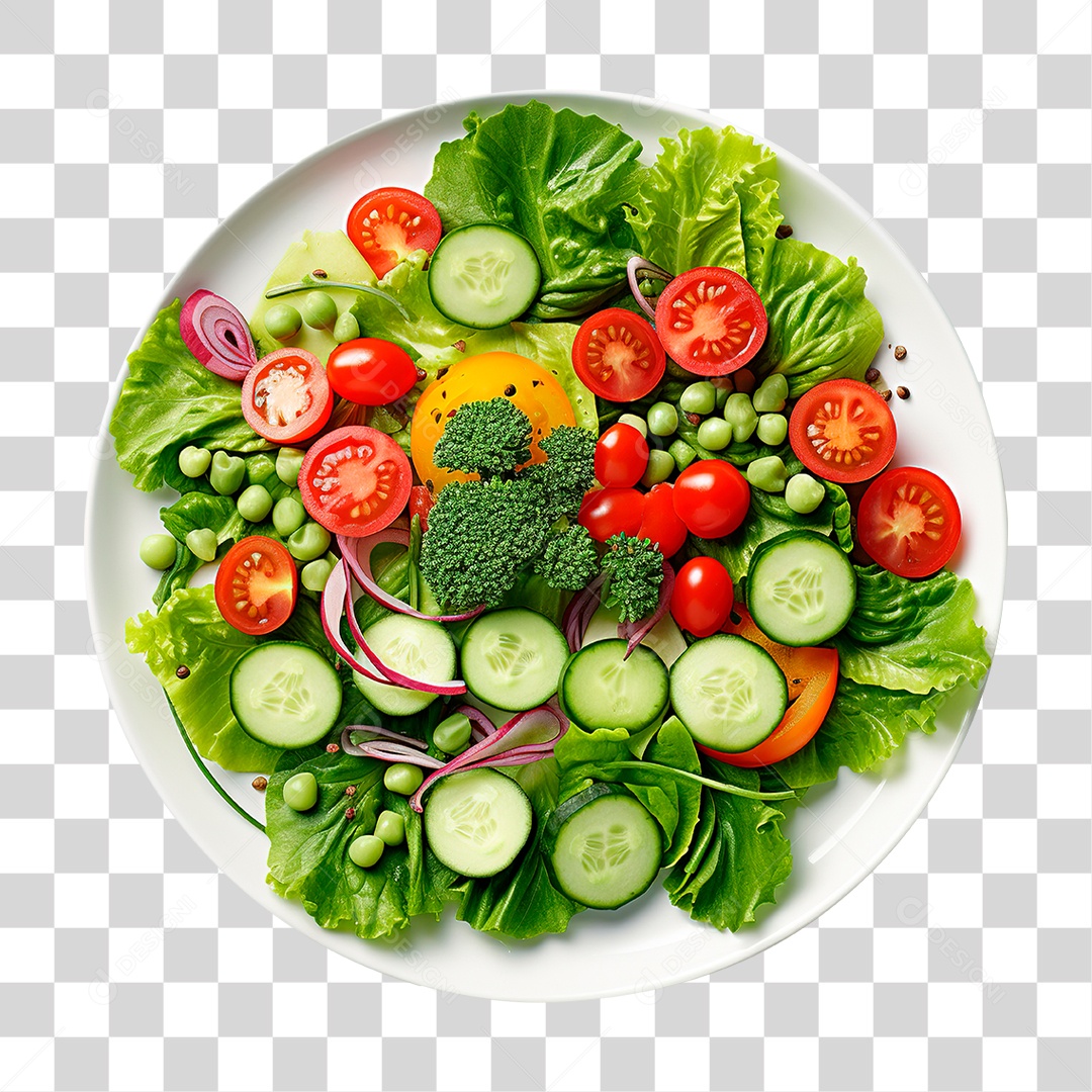 Prato de Salada PNG Transparente