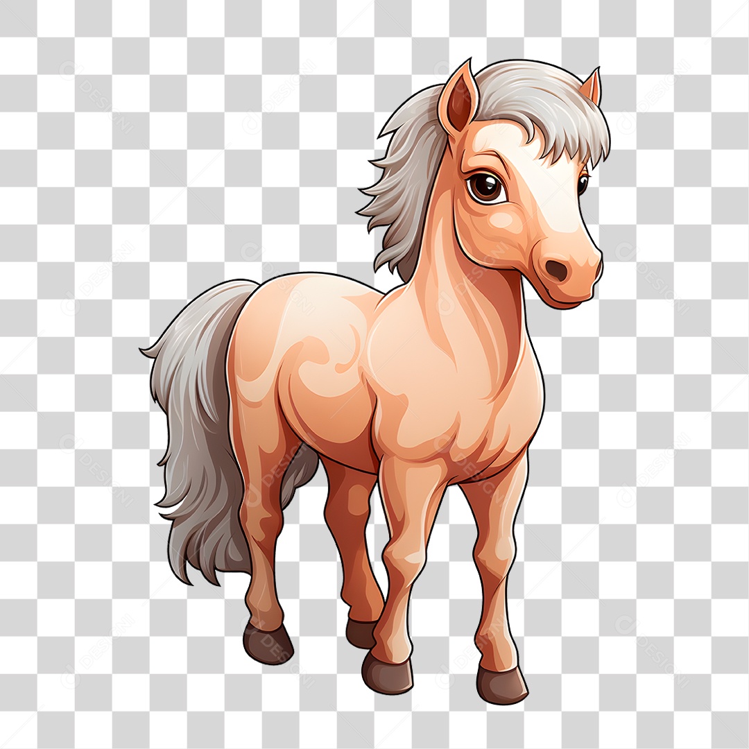 Pônei Castanho PNG Transparente