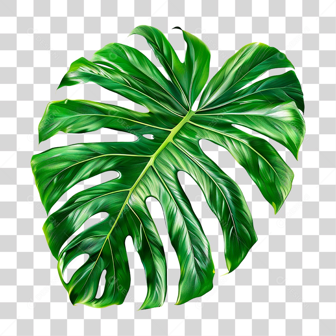 Folha Monstera PNG Transparente