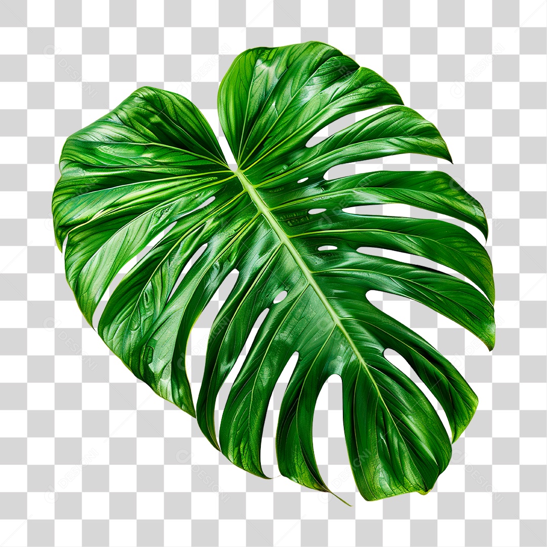 Folha Monstera PNG Transparente