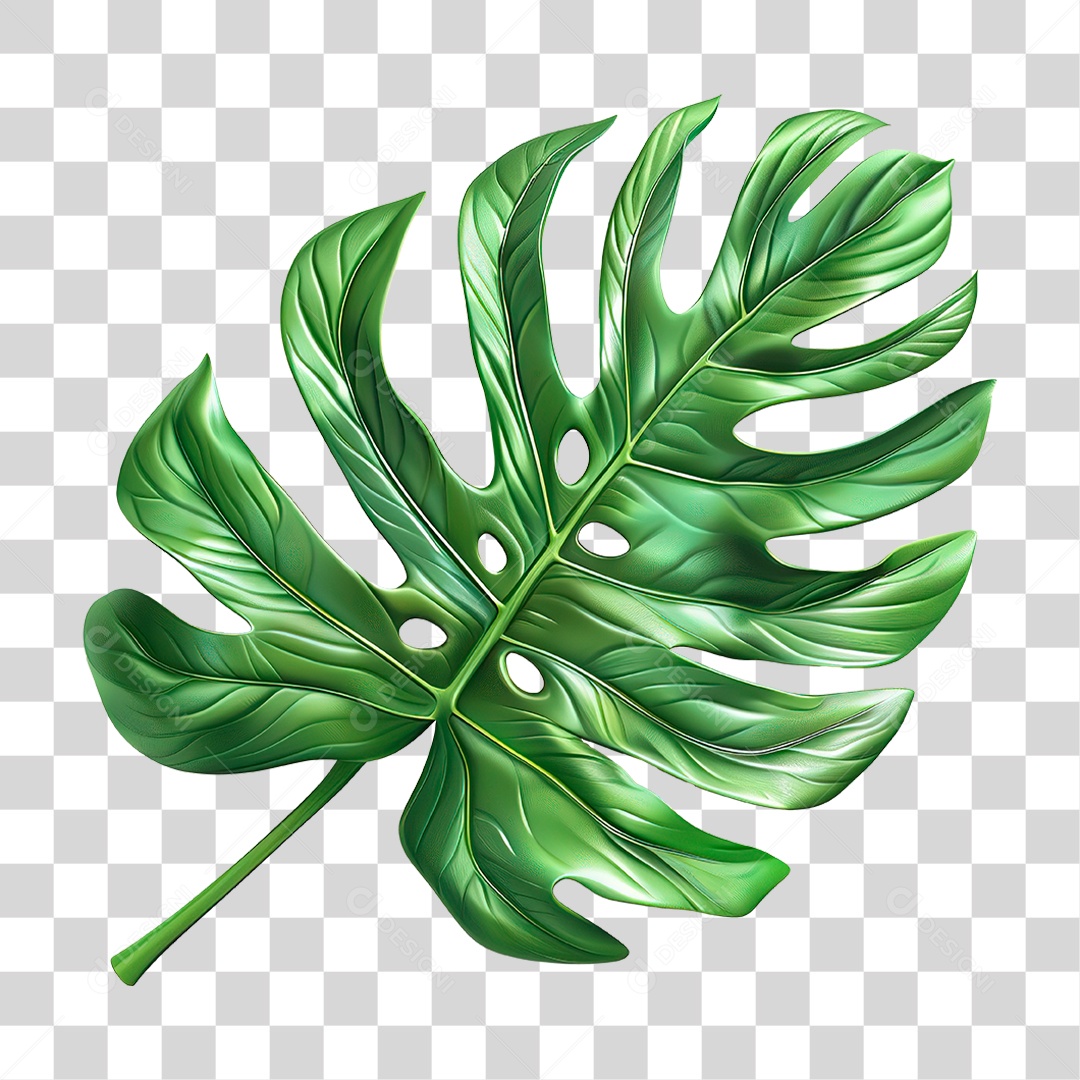 Folha Monstera PNG Transparente