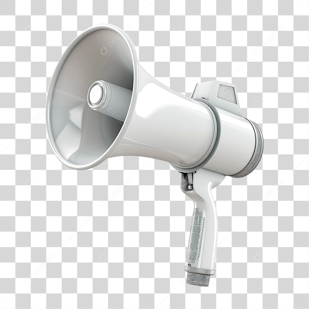 Megafone Branco PNG Transparente