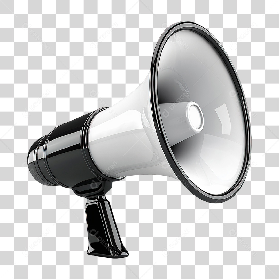 Megafone Branco PNG Transparente