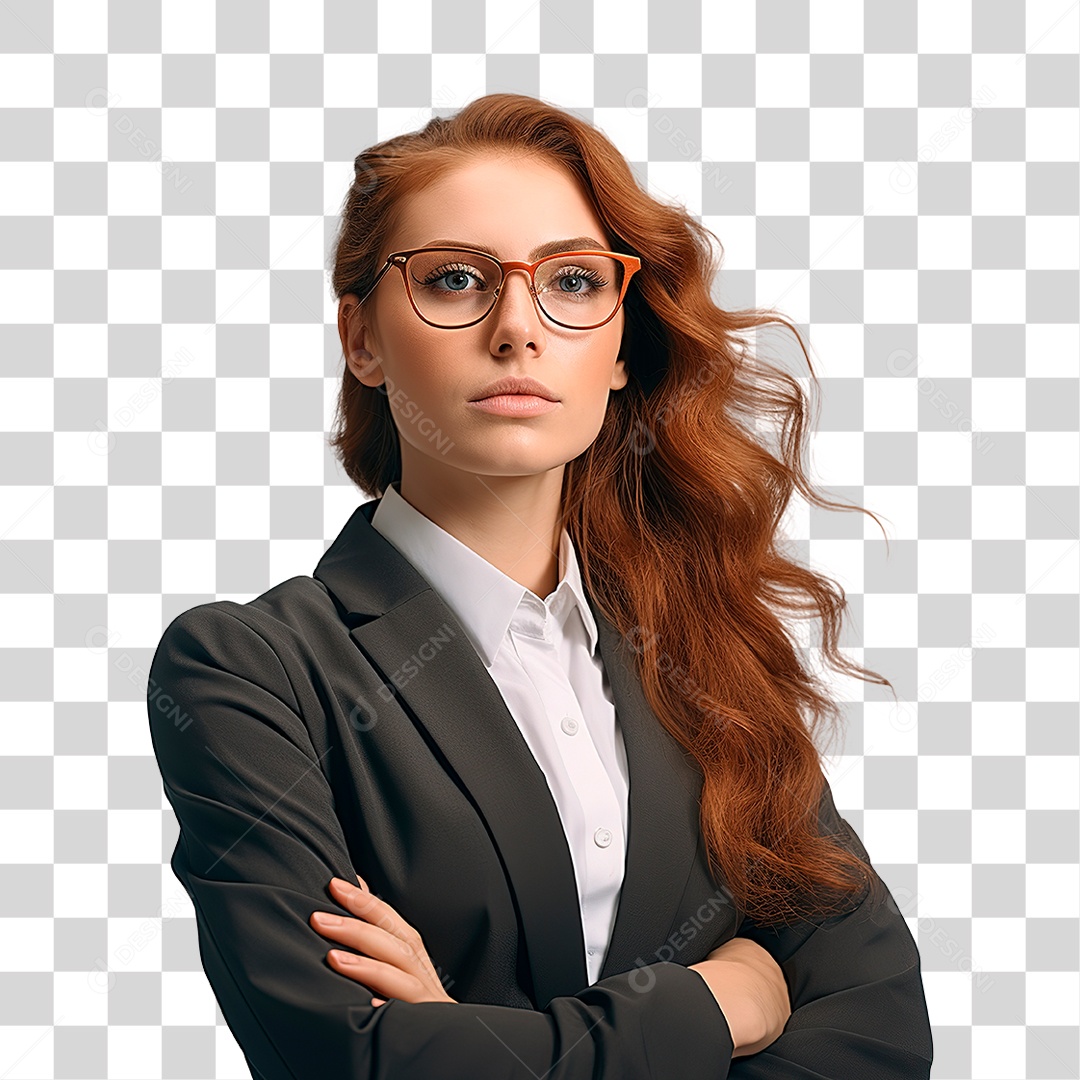 Mulher de Terno PNG Transparente