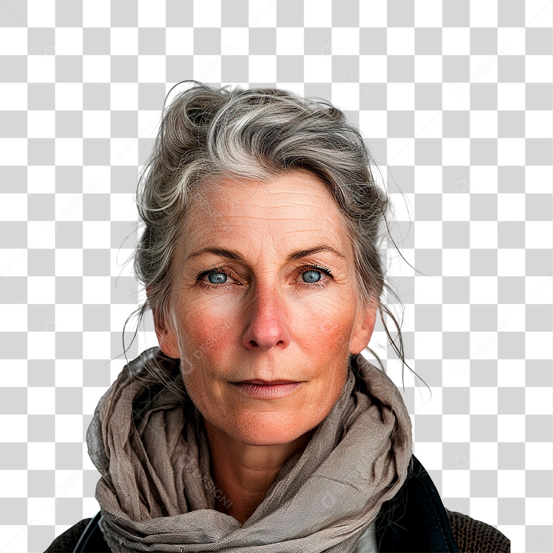 Mulher de Idade PNG Transparente