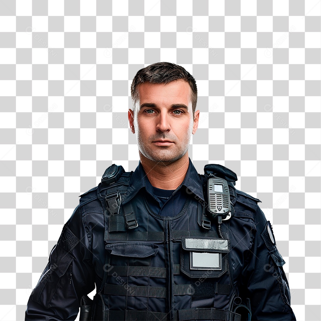 Policial Fardado PNG Transparente