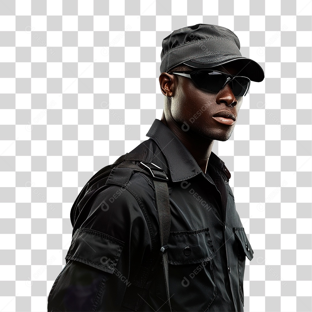 Modelo Negro PNG Transparente