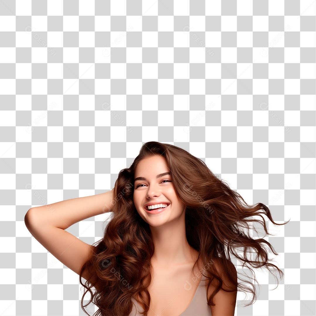 Modelo Sorrindo PNG Transparente
