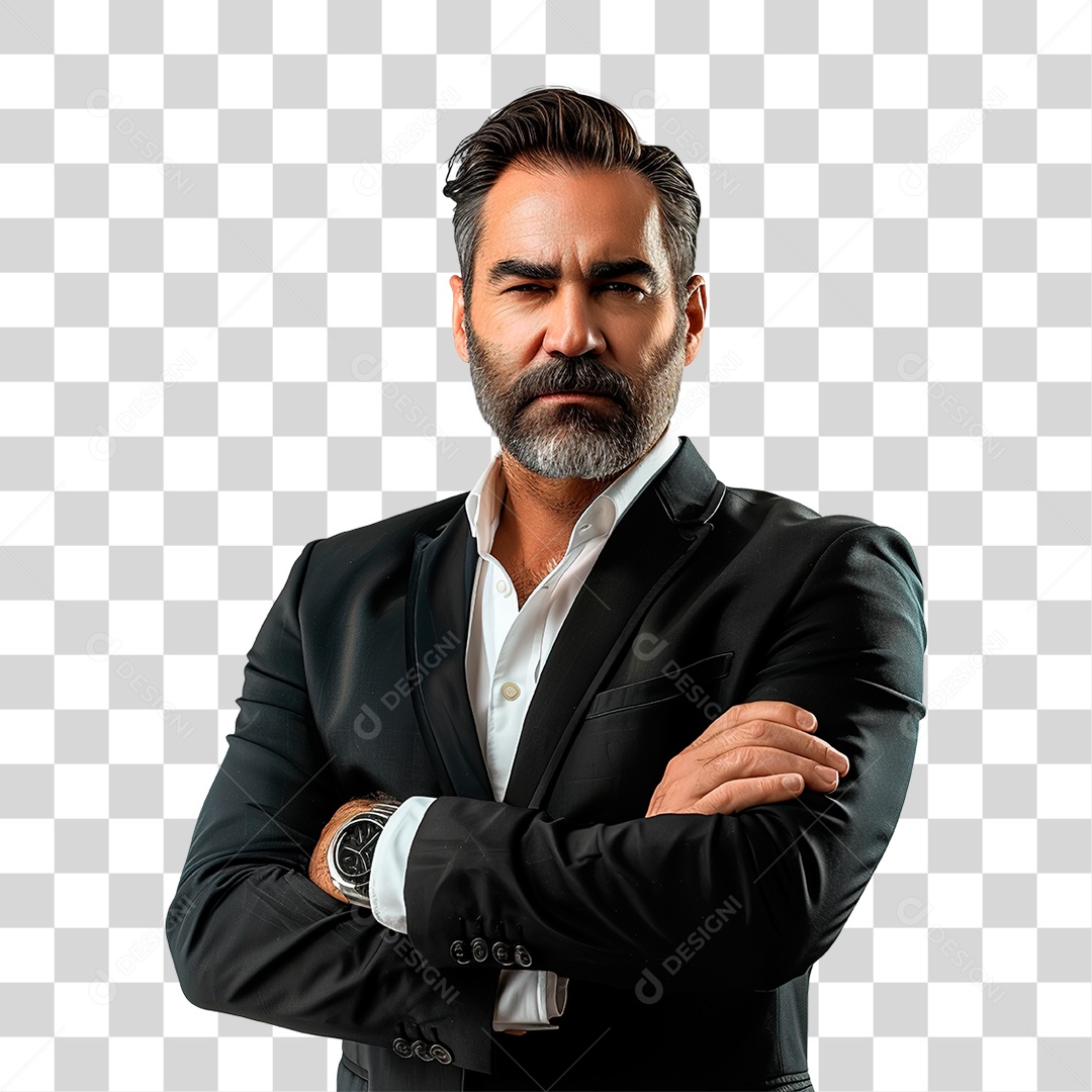 Empresário de Terno PNG Transparente