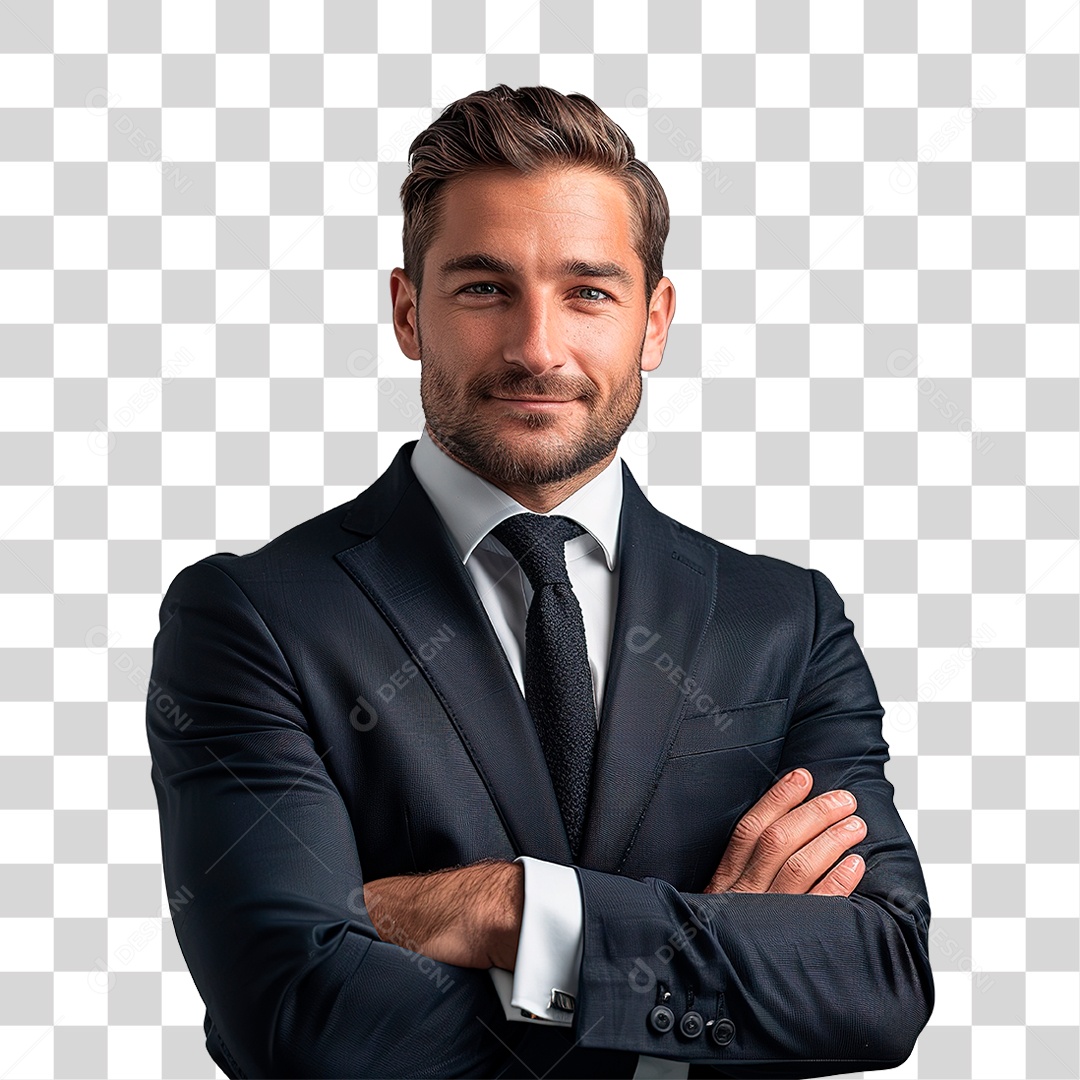 Empresário de Terno PNG Transparente