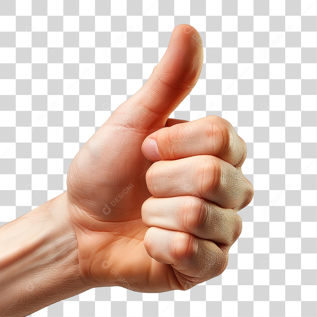 Mão Fazendo Gesto Positivo PNG Transparente