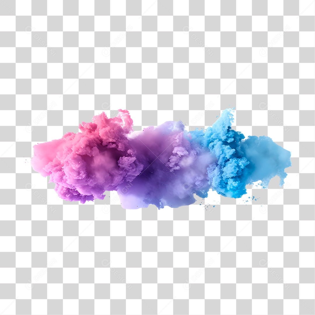Nuvem Colorida PNG Transparente