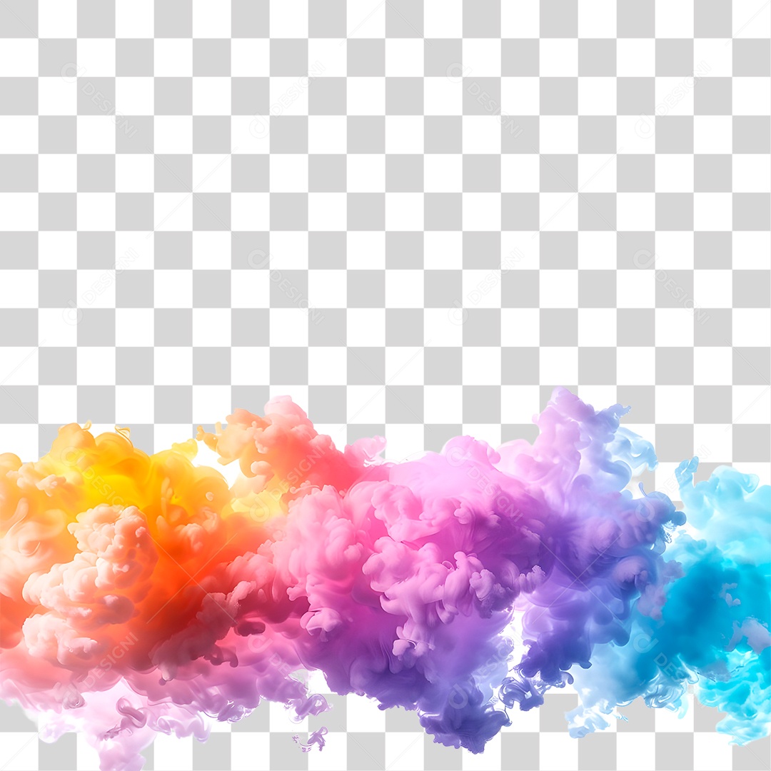 Nuvem Colorida PNG Transparente