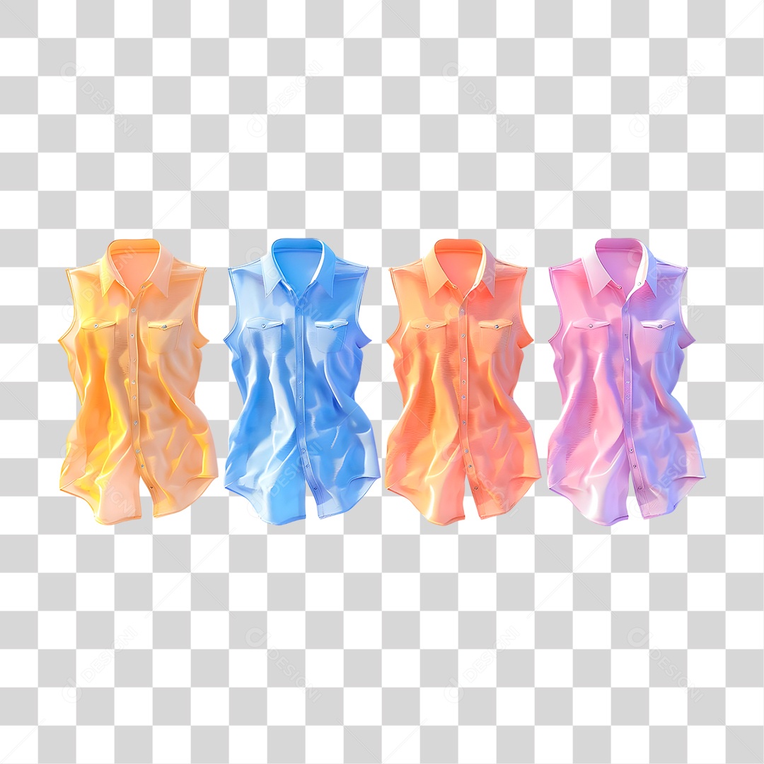 Blusa Coloridas PNG Transparente