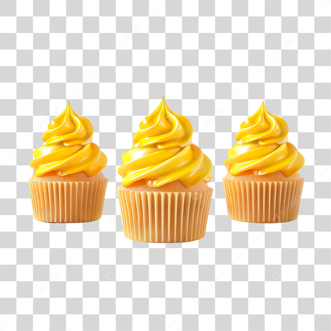 Cupcake de Laranja PNG Transparente
