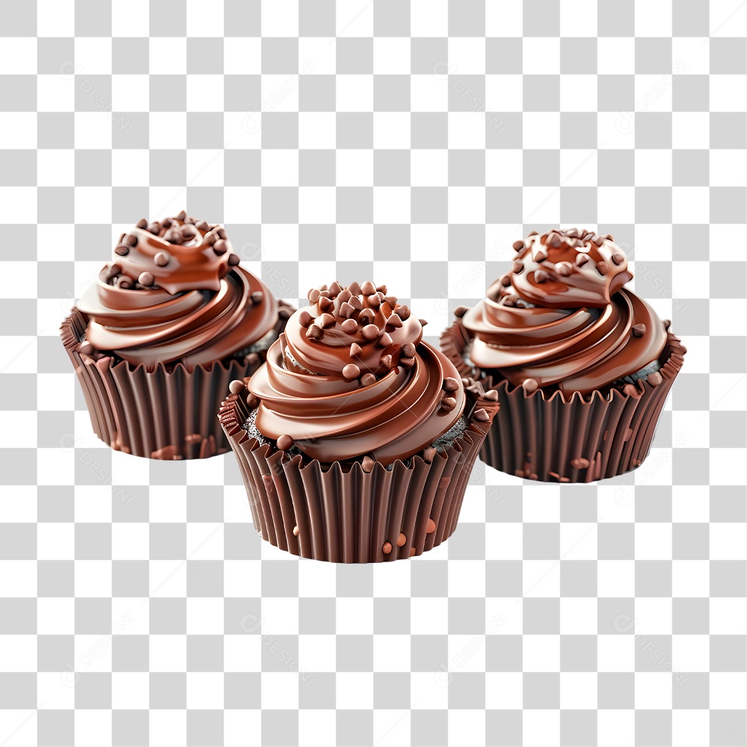 Cupcake Chocolate PNG Transparente