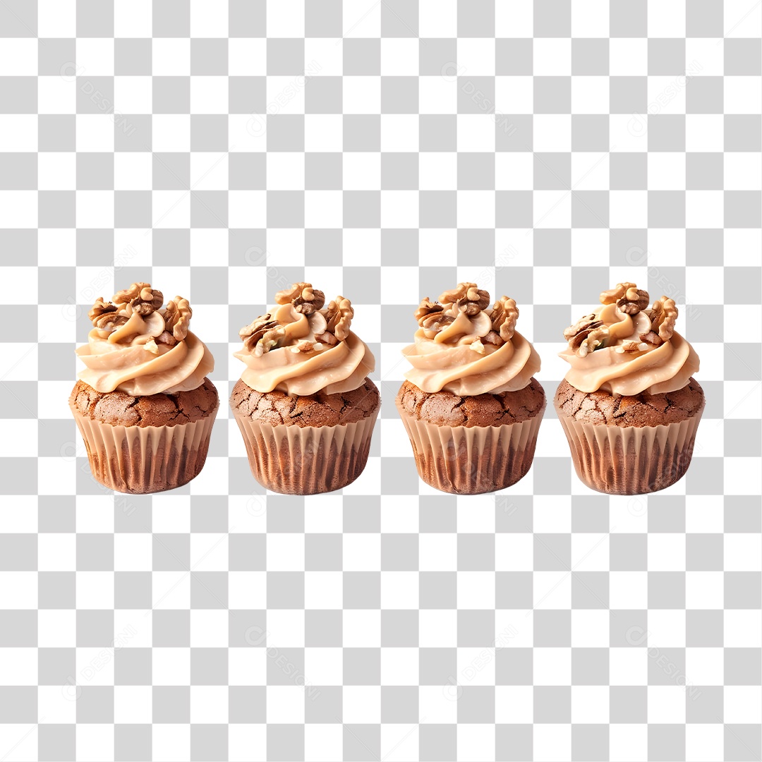 Cupcake de Chocolate PNG Transparente