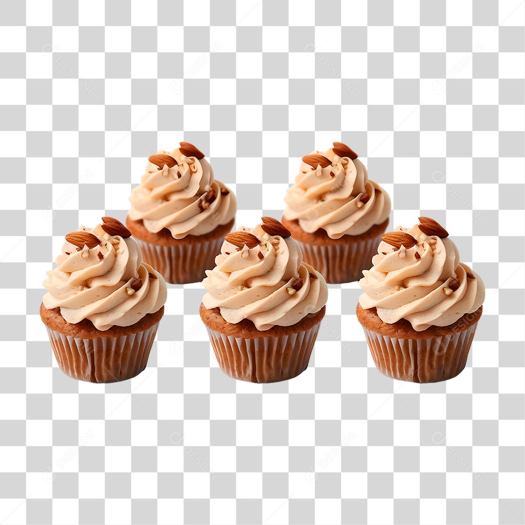 Cupcake de Caramelo PNG Transparente