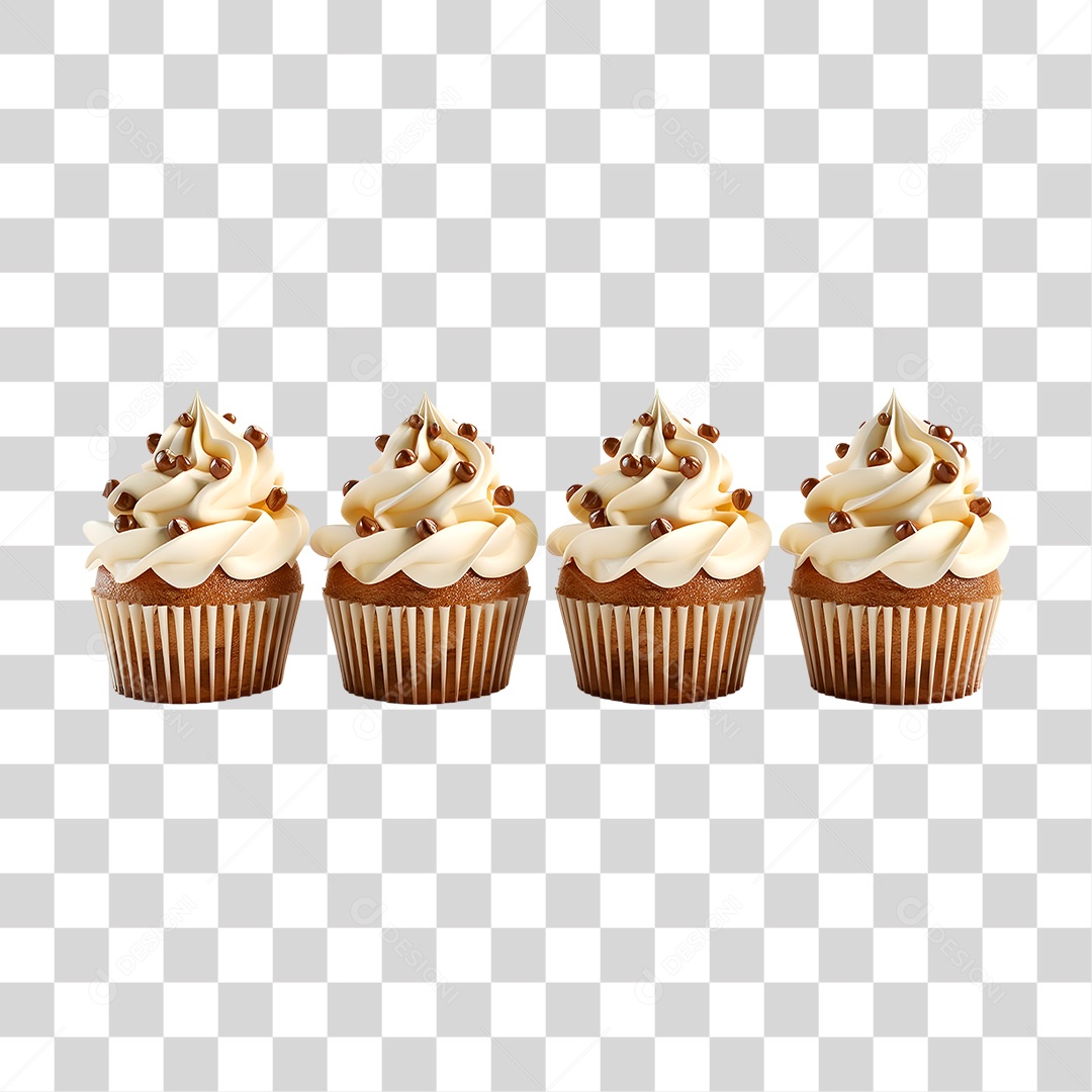 Cupcake com Granulado PNG Transparente