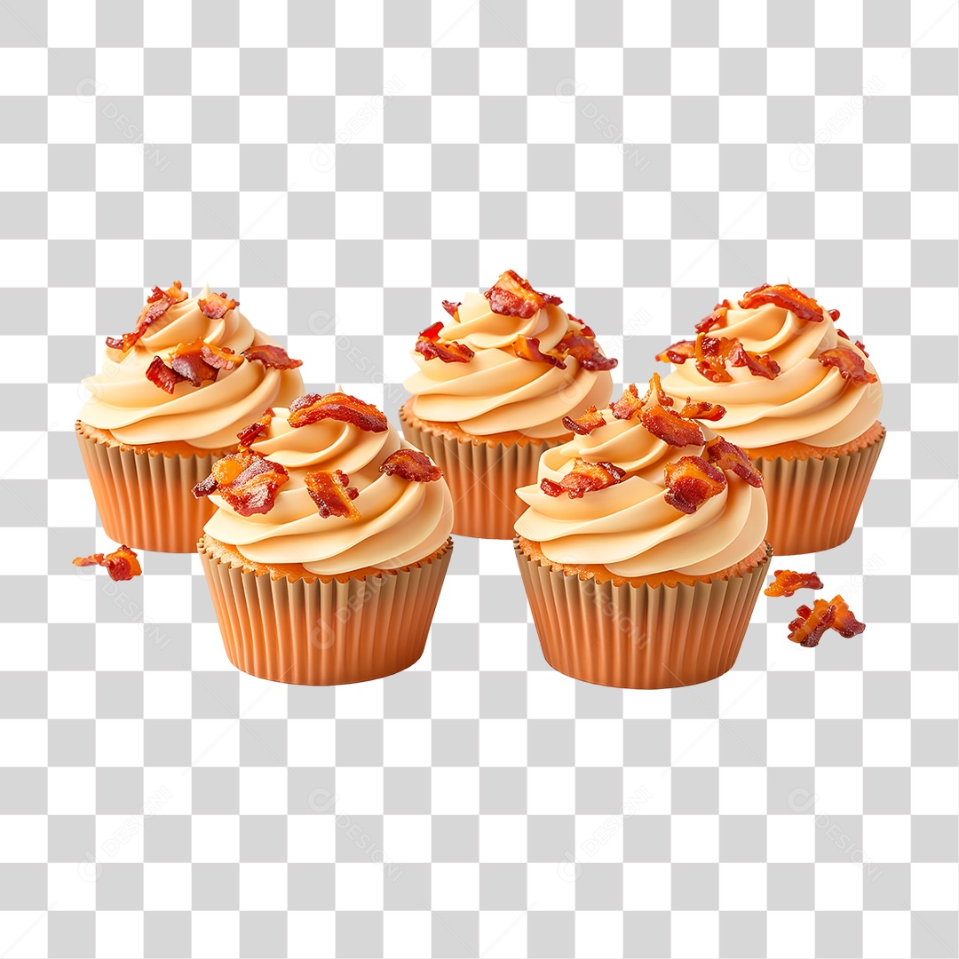 Cupcake de Cereja PNG Transparente
