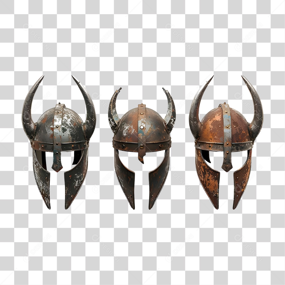 Capacete Vikings PNG Transparente