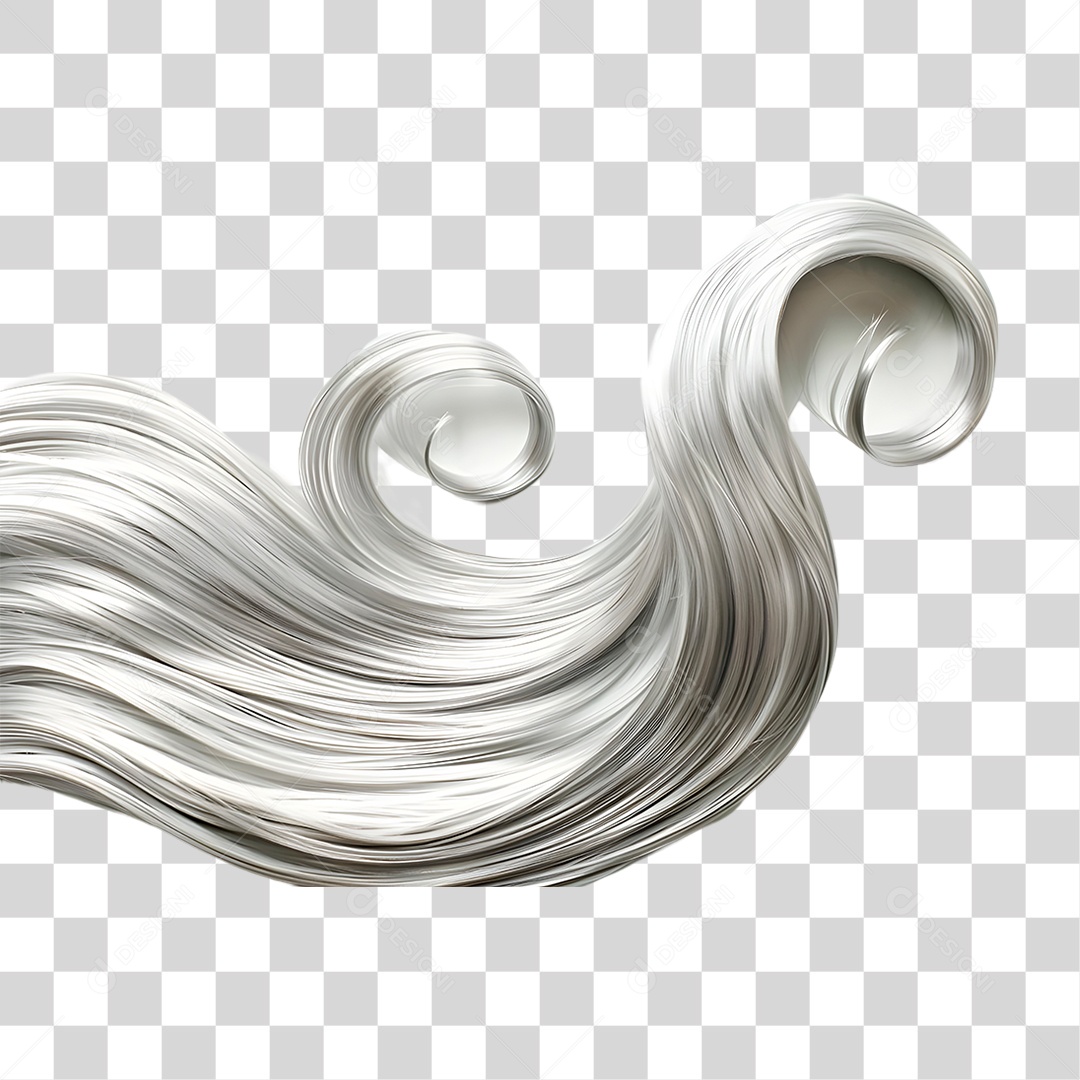 Peruca Cinza PNG Transparente