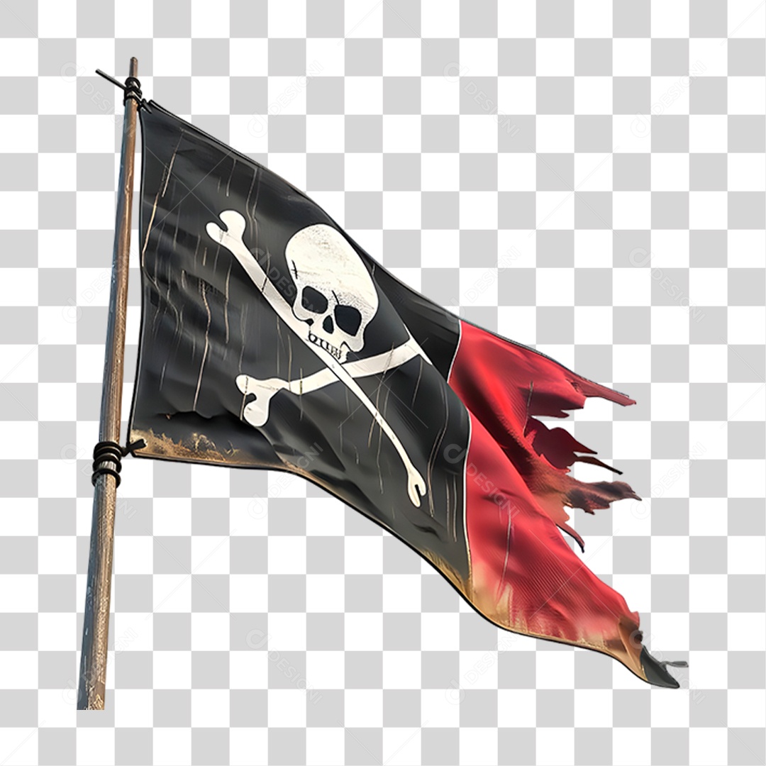 Bandeira de Pirata PNG Transparente