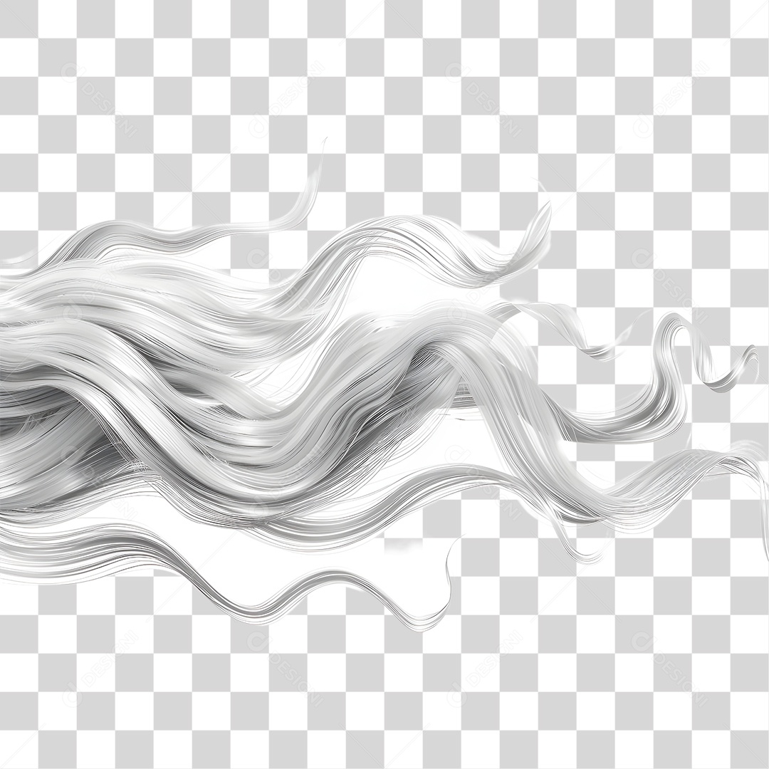 Peruca Cinza PNG Transparente