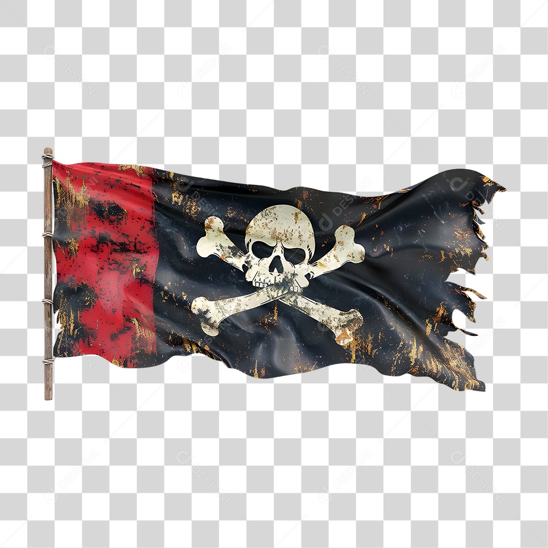 Bandeira de Pirata PNG Transparente