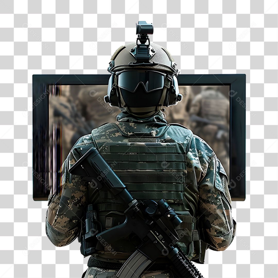 Soldado Militar PNG Transparente