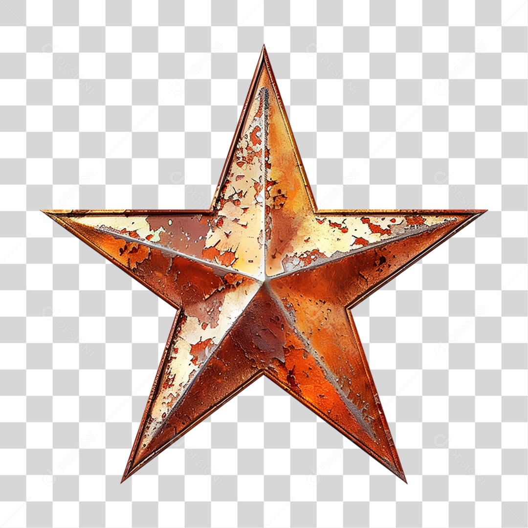 Estrela Dourada PNG Transparente