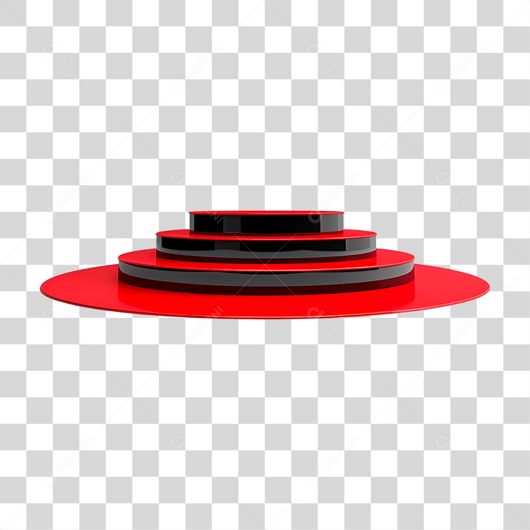 Pódio Vermelho PNG Transparente