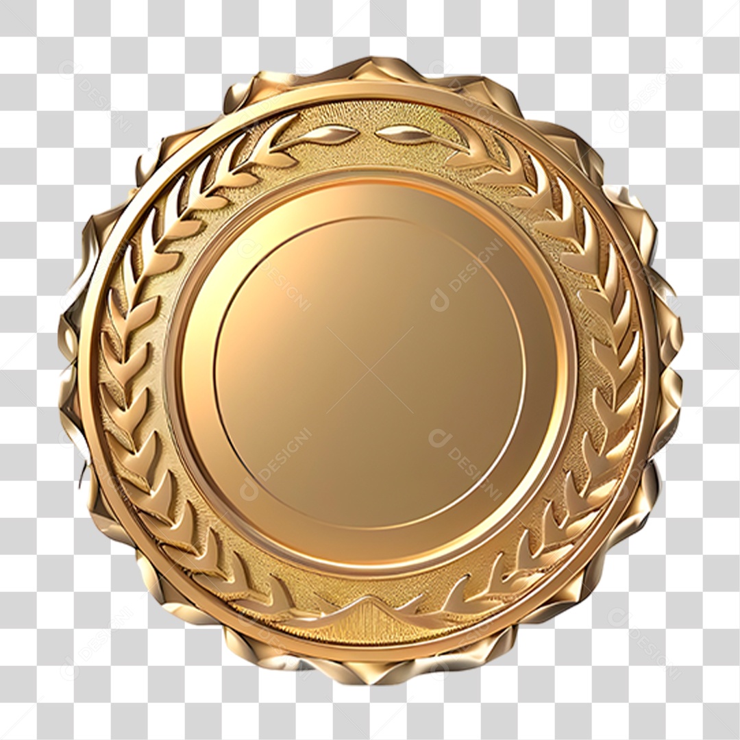 Medalha de Ouro PNG Transparente